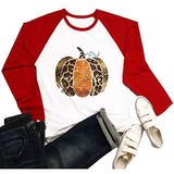 Women Cheetah Pumpkin Leopard Pumpkin T-Shirt Cute Fall Graphic Shirt