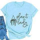 Women Plant Lady T-Shirt Short Sleeve Gardening Shirt