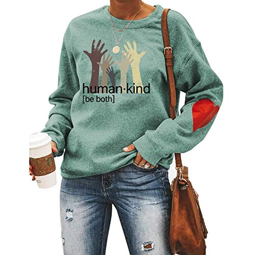 Women's Sweatshirt Human Kind Be Both Letters Fashion Printed Sweatshirt for Women