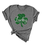 Women Lucky Clover T-Shirt St Patrick's Day Shirt