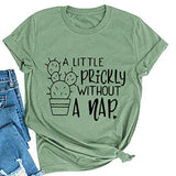 Women A Little Prickly Without A Nap T-Shirt Cactus Shirt