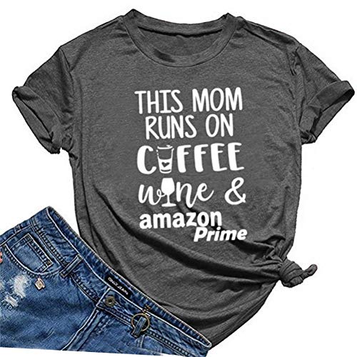 This Mom Runs on Coffee Wine T-Shirt