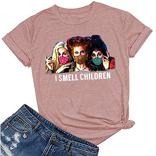 Women Hocus Pocus T-Shirt I Smell Children Shirt Funny Halloween Shirt