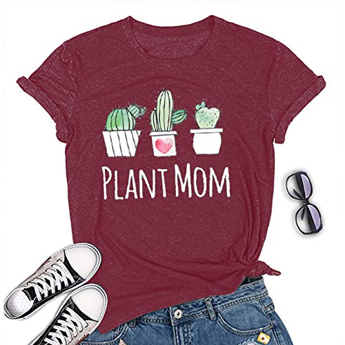 Women Plant Mom T-Shirt Plant Graphic Shirt