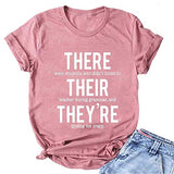 Women There Their They're Funny Grammar T-Shirt