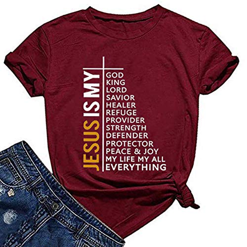 Women Jesus is My God My King My Lord T-Shirt Christian Church Shirt