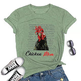 Women Chicken Mom T-Shirt Funny Chicken Shirt Mom Life Shirt