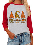 Women Cute Fall Shirt Fall Gnomes Thanksgiving Blouse