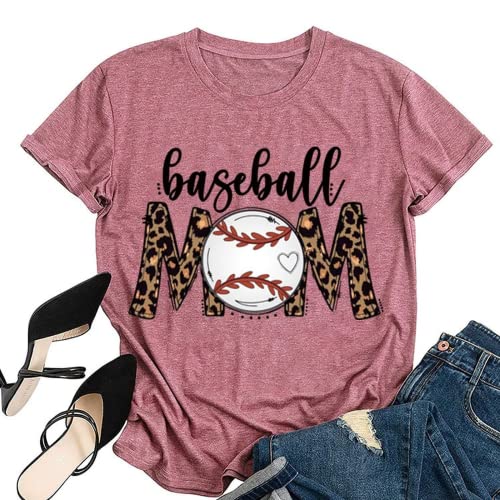 Baseball Mom T-Shirt Baseball Mom Shirt for Women Novelty Shirt