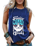 FZLYE Women Feelin's Willie Good Letter Print Tank Sleeveless Not A Hugger Shirt Tops