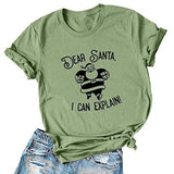 Women Dear Santa I Can Explain Cute Christmas T-Shirt