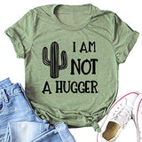 Women I'm Not A Hugger T-Shirt Cactus Shirt
