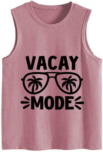 Women Vacay Mode Tank Tops Vacation Summer Funny Travel Shirt