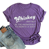Women Whiskey May Not Be The Answer But It's Worth A Shot T-Shirt (3 Colors)