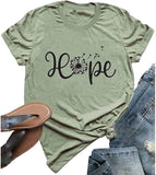 Women Hope T-Shirt Graphic Shirt