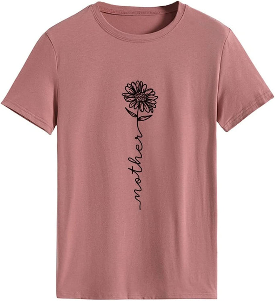 Mother Daisy Shirt Women Daisy Botanical Mama T-Shirt