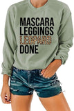 Women Leopard Print Shirt Leggings Leopard Done Pullover Sweatshirt Women's Clothing