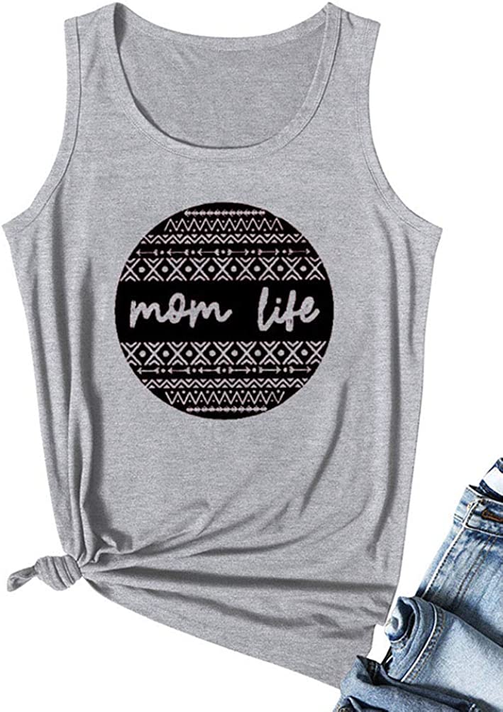 Women Mom Life Tank Top Mom Life Shirt