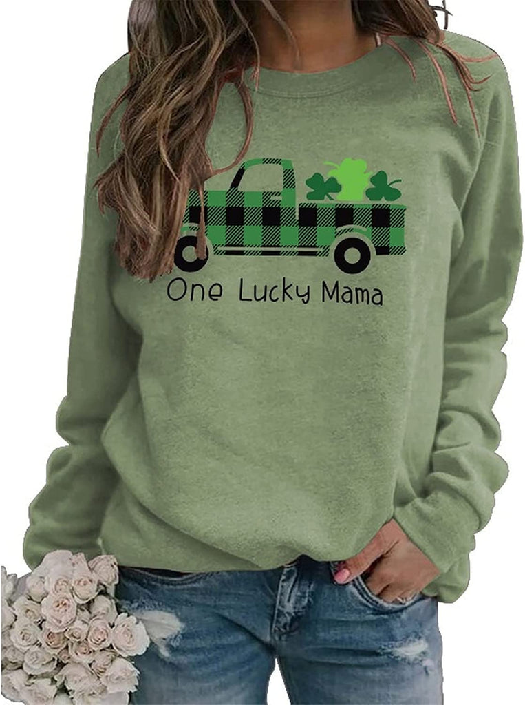 One Lucky Mama Sweatshirt Women St. Patrick's Day Tops