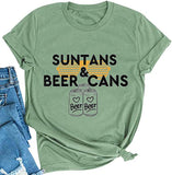 Women Suntans & Beer Cans T-Shirt Beer Shirt