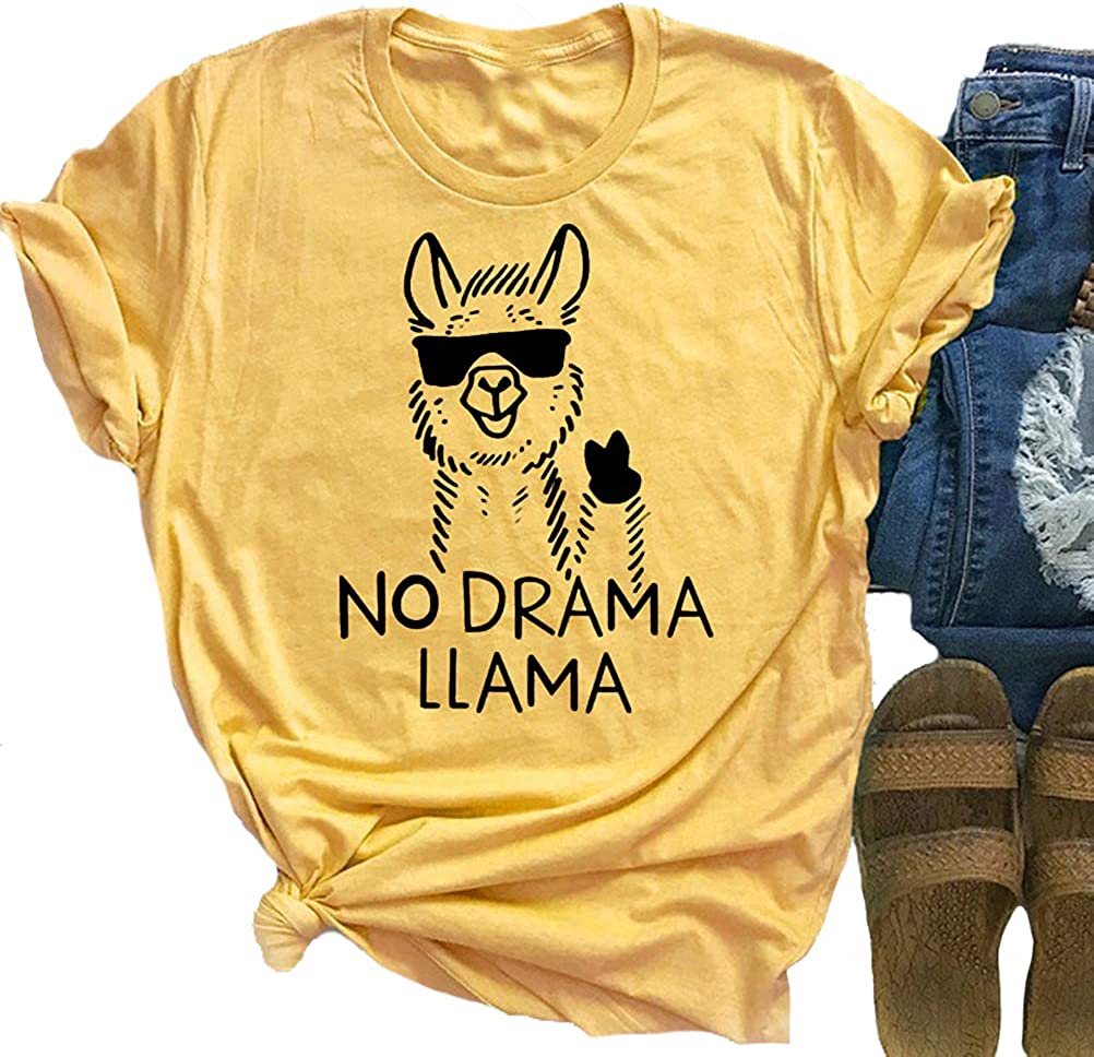 Women No Drama Llama T-Shirt