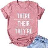 Women There Their They're Funny Grammar T-Shirt