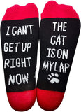 Unisex I CAN'T GET UP RIGHT NOW THE DOG/CAT IS ON MY LAP Socks