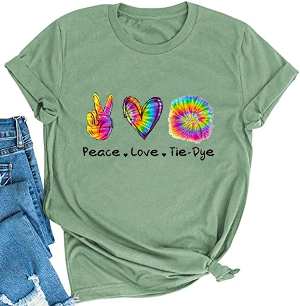 Peace Love The Dye T-Shirt for Women Hippie Shirt