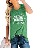 Women Resting Beach Face Tank Tops Summer Vibes Shirt