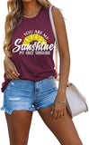 Women You are My Sunshine Shirt My Only Sunshine Sunflower Tank Tops