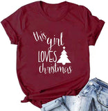 Women This Girl Loves Christmas Cute T-Shirt