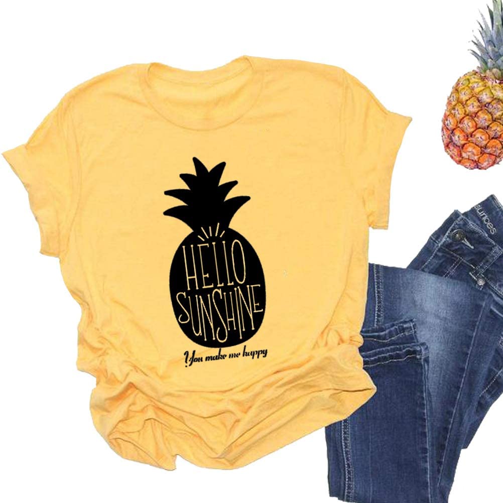 Women Pineapple T-Shirt You are My Sunshine T-Shirt