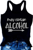 Women May Contain Alcohol Tank Top Drinking Shirt