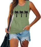 Women Palm Tree Tank Summer Girls Trip Beach Shirt
