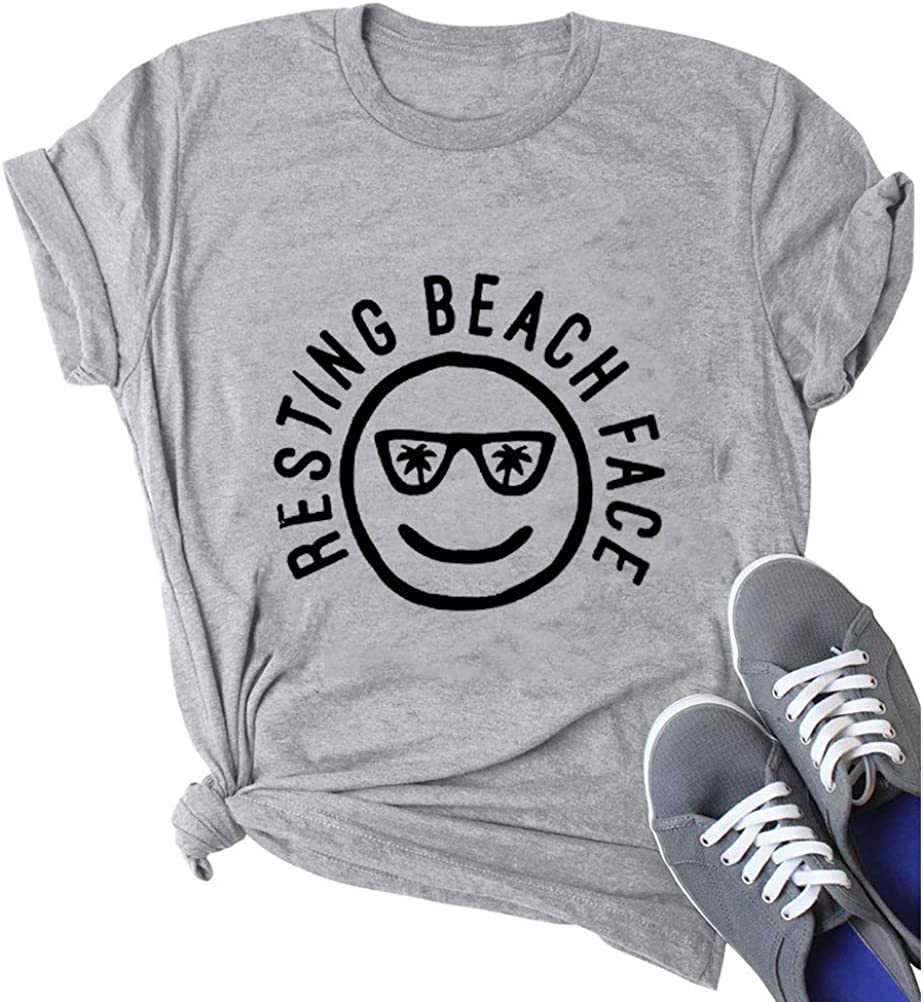 Women Resting Beach Face T-Shirt