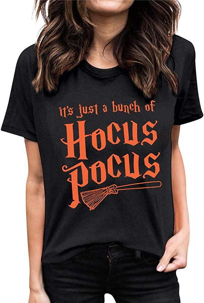 Women It's Just a Bunch of Hocus Pocus Halloween T-Shirt