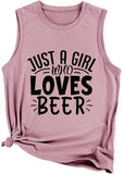 Women Just A Girl Who Loves Beer Tank Tops