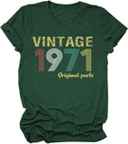 Women Vintage 1971 T-Shirt 50th Birthday Gift Vintage Birthday T-Shirt