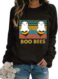 Boo Bees Shirt for Women Funny Halloween Ghost Gift Tshirt