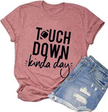 Women Touchdown Season Football T-Shirt Game Day Football Shirt