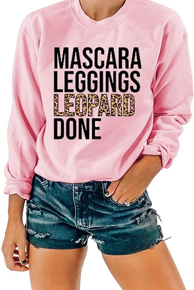 Women Leopard Print Shirt Leggings Leopard Done Pullover Sweatshirt Women's Clothing
