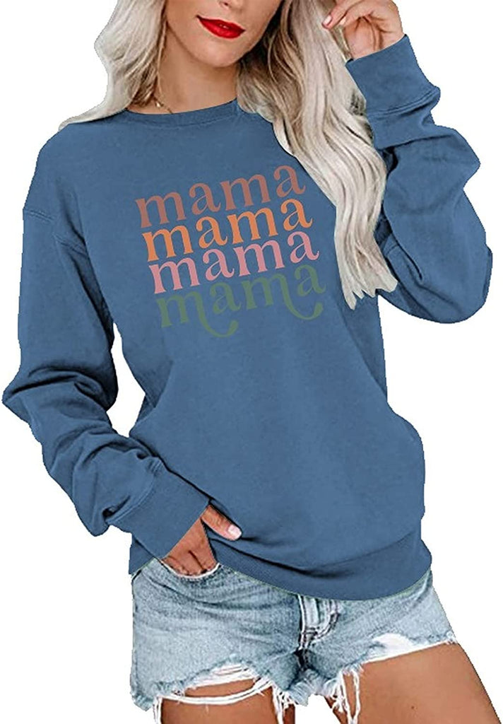 Women Mama Crewneck Sweatshirt Gift Shirt