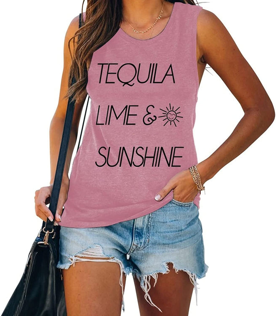 Women Tequila Lime and Sunshine Tank Shirt