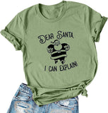 Women Dear Santa I Can Explain Cute Christmas T-Shirt