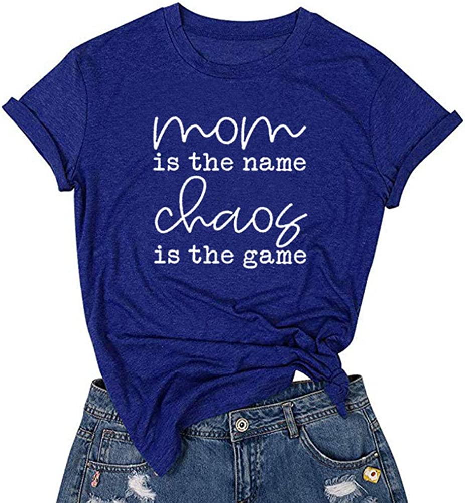 Women Mom is The Name Chaos is The Game T-Shirt