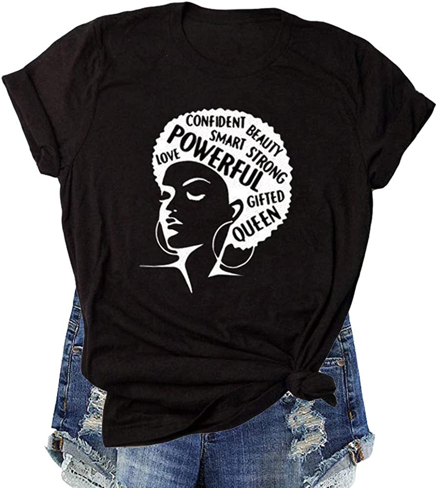 Afro Powerful Woman T-Shirt Strong Confident Queen T-Shirt