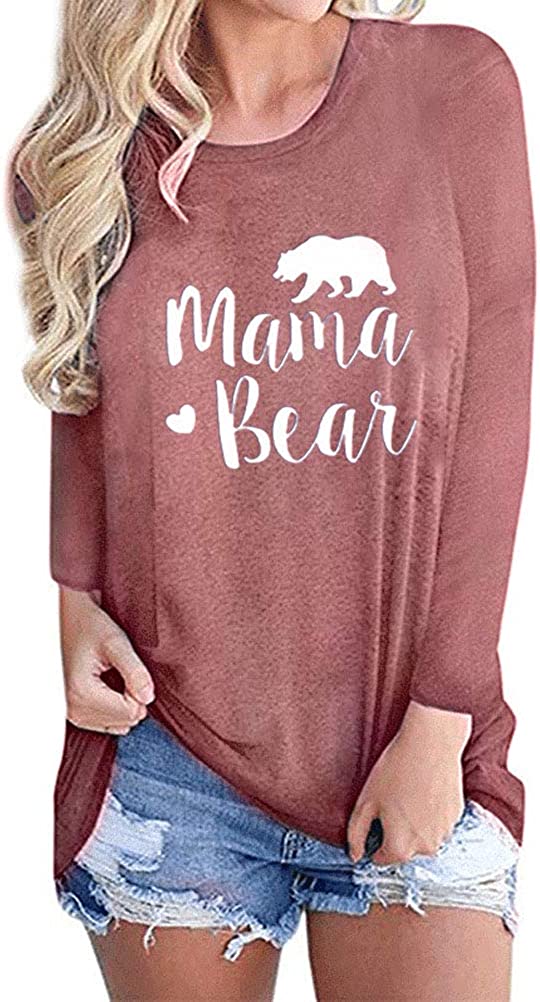 Women Long Sleeve Mama Bear Blouse
