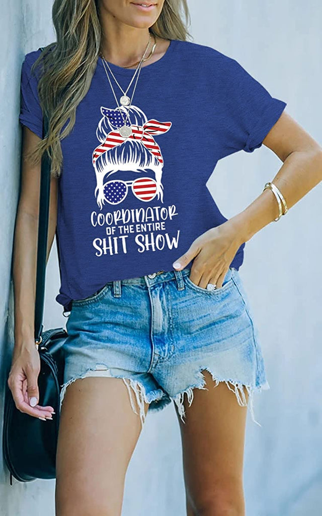 Women Coordinator of The Entire Shit Show Shirt Funny Mom T-Shirt