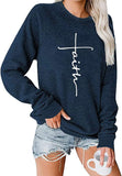 Women Long Sleeve Faith Sweatshirt Faith Jesus Shirt