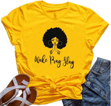 Afro Women Praying T-Shirt Wake Pray Slay Shirt